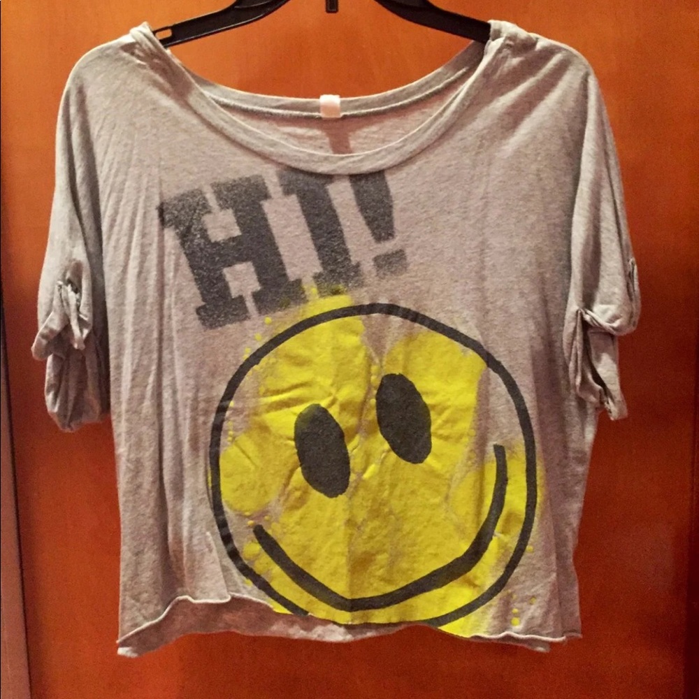 Smiley Face Crop Top